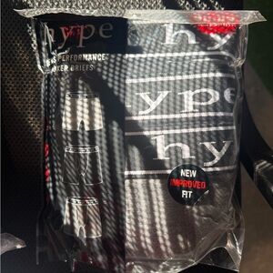 hype. Performance Boxer Briefs — Black with White Logo 3x p12